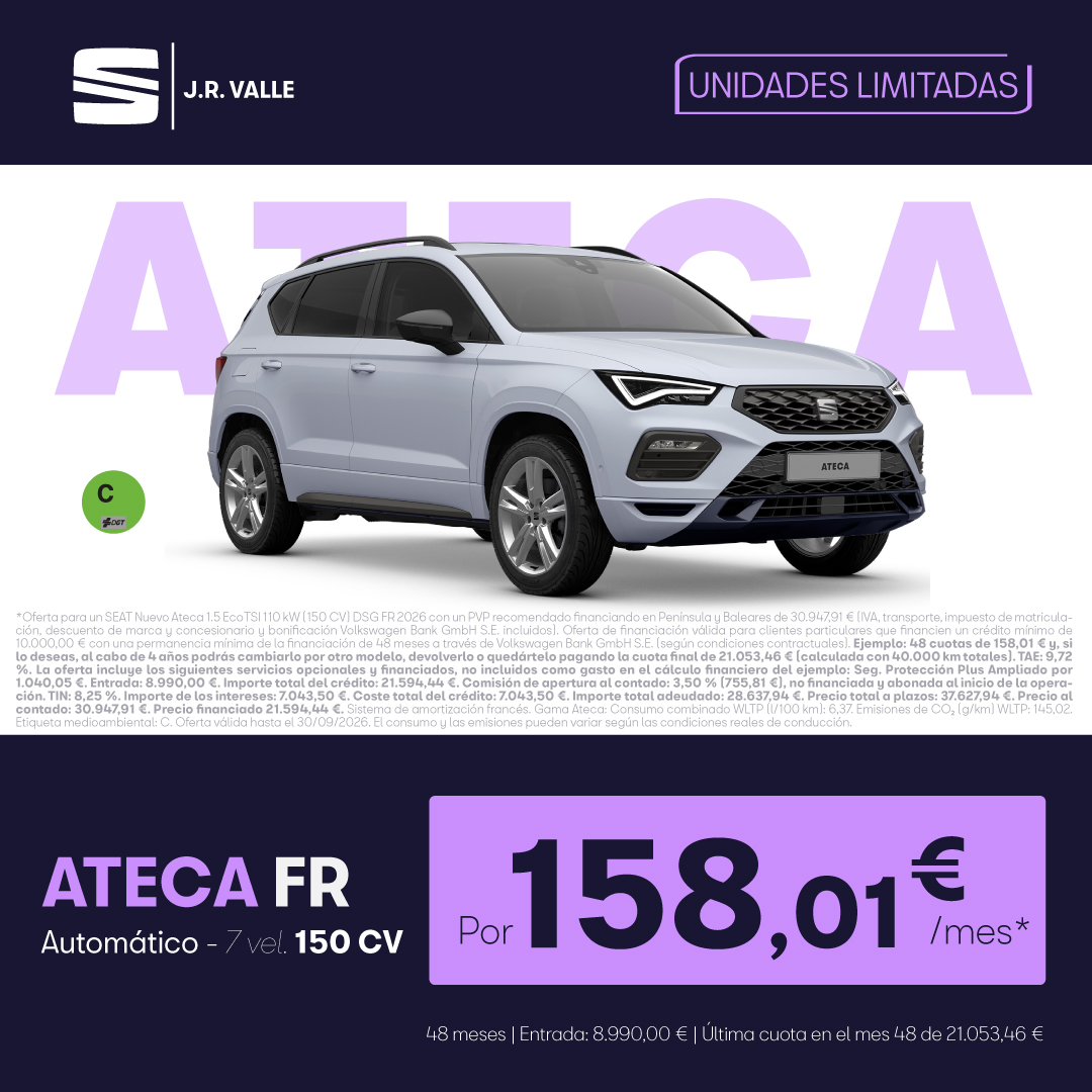 SEAT VN Ateca FR 1580E agosto 26