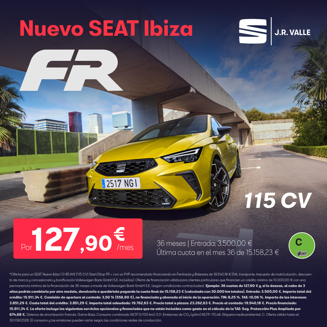 SEAT VN Nuevo Ibiza FR 12790E agosto 26